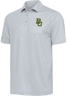 Antigua Baylor Bears Mens Grey Skills Short Sleeve Polo