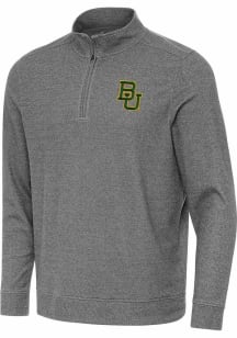 Antigua Baylor Bears Mens Black Subtle Long Sleeve Qtr Zip Pullover