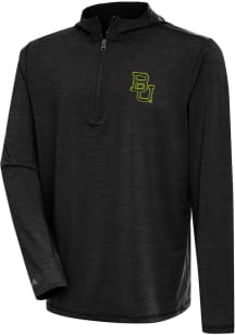 Antigua Baylor Bears Mens Black Tidy Long Sleeve Qtr Zip Pullover