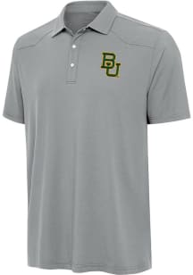 Antigua Baylor Bears Mens Grey Western Short Sleeve Polo