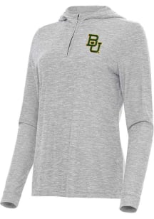 Antigua Baylor Bears Womens Grey Daybreak Qtr Zip