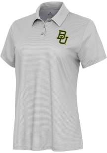 Antigua Baylor Bears Womens White Rings Short Sleeve Polo Shirt