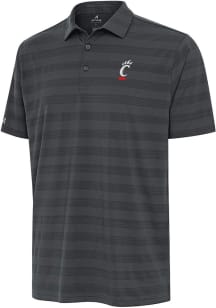 Antigua Cincinnati Bearcats Mens Grey Tunnel Short Sleeve Polo