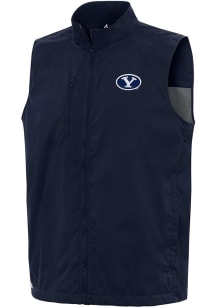 Antigua BYU Cougars Mens Navy Blue Brisk Sleeveless Jacket