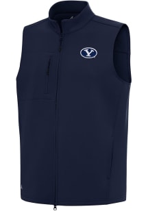 Antigua BYU Cougars Mens Navy Blue Demand Sleeveless Jacket
