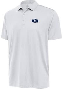 Antigua BYU Cougars Mens White Ellipse Short Sleeve Polo