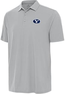 Antigua BYU Cougars Mens Grey Era Short Sleeve Polo
