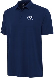 Antigua BYU Cougars Mens Navy Blue Reprocess Recycled Short Sleeve Polo