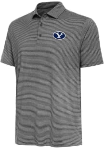 Antigua BYU Cougars Mens Black Scheme Short Sleeve Polo
