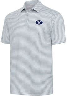 Antigua BYU Cougars Mens Grey Skills Short Sleeve Polo