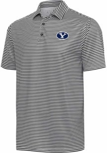 Antigua BYU Cougars Mens Black Skills Short Sleeve Polo