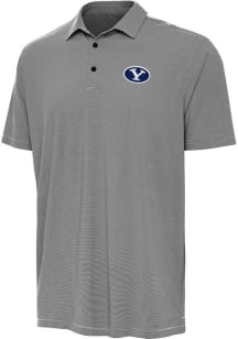 Antigua BYU Cougars Mens Black Twine Short Sleeve Polo