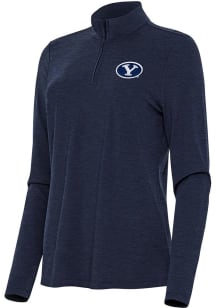 Antigua BYU Cougars Womens Navy Blue Bright Qtr Zip