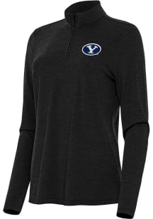 Antigua BYU Cougars Womens Black Bright Qtr Zip