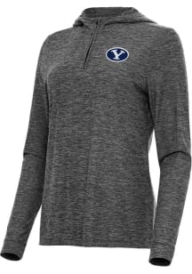 Antigua BYU Cougars Womens Black Daybreak Qtr Zip