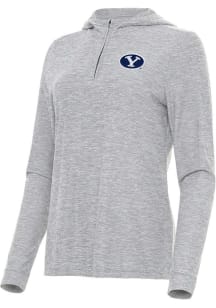 Antigua BYU Cougars Womens Grey Daybreak Qtr Zip