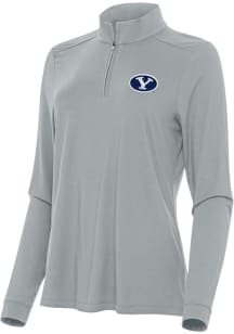 Antigua BYU Cougars Womens Grey Intent Qtr Zip