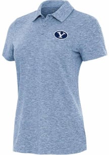 Antigua BYU Cougars Womens Blue Matter Short Sleeve Polo Shirt