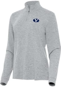 Antigua BYU Cougars Womens Grey Mentor Qtr Zip Pullover
