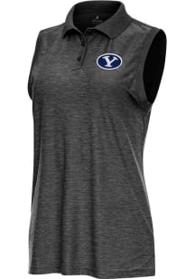 Antigua BYU Cougars Womens Black Recap Polo Shirt