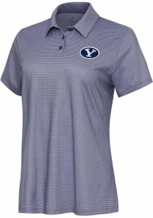 Antigua BYU Cougars Womens White Rings Short Sleeve Polo Shirt