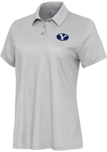 Antigua BYU Cougars Womens White Rings Short Sleeve Polo Shirt