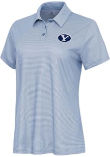 Antigua BYU Cougars Womens White Rings Short Sleeve Polo Shirt