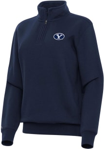 Antigua BYU Cougars Womens Navy Blue Victory Qtr Zip