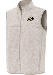 Antigua Colorado Buffaloes Mens Oatmeal Fortune Sleeveless Jacket