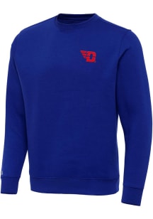 Antigua Dayton Flyers Mens Blue Victory Long Sleeve Crew Sweatshirt