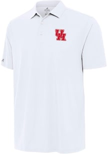 Antigua Houston Cougars Mens White Era Short Sleeve Polo