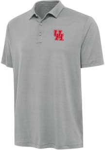 Antigua Houston Cougars Mens Grey Reprocess Recycled Short Sleeve Polo