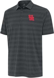 Antigua Houston Cougars Mens Grey Tunnel Short Sleeve Polo