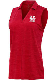 Antigua Houston Cougars Womens Red Layout Polo Shirt
