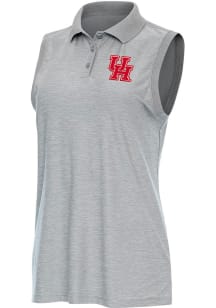 Antigua Houston Cougars Womens Grey Recap Polo Shirt