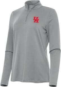Antigua Houston Cougars Womens Grey Reprocess Recycled Qtr Zip