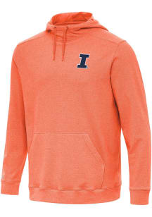 Antigua Illinois Fighting Illini Mens Orange Cloud Long Sleeve Hoodie