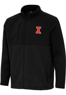 Antigua Illinois Fighting Illini Mens Black Daily Fused Medium Weight Jacket