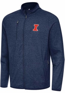 Antigua Illinois Fighting Illini Mens Navy Blue Hold Up Light Weight Jacket
