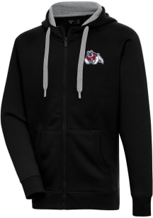 Antigua Fresno State Bulldogs Mens Black Victory Long Sleeve Full Zip Jacket