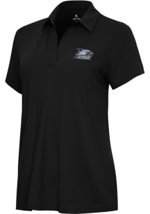 Antigua Georgia Southern Eagles Womens Black Era Short Sleeve Polo Shirt