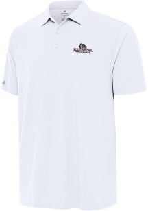 Antigua Gonzaga Bulldogs Mens White Era Short Sleeve Polo