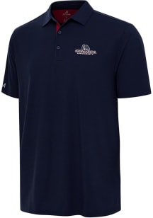 Antigua Gonzaga Bulldogs Mens Navy Blue Era Short Sleeve Polo
