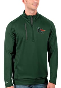 Antigua UAB Blazers Mens Green Generation Long Sleeve Qtr Zip Pullover