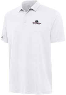 Antigua Gonzaga Bulldogs Mens White Reprocess Recycled Short Sleeve Polo