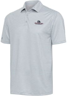 Antigua Gonzaga Bulldogs Mens Grey Skills Short Sleeve Polo