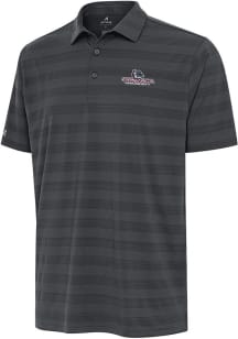 Antigua Gonzaga Bulldogs Mens Grey Tunnel Short Sleeve Polo
