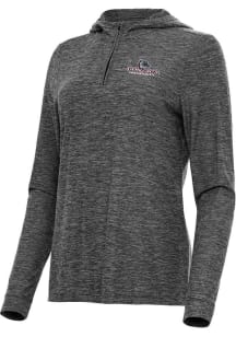 Antigua Gonzaga Bulldogs Womens Black Daybreak Qtr Zip