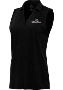 Antigua Gonzaga Bulldogs Womens Black Layout Polo Shirt