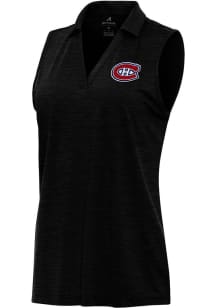 Antigua Montreal Canadiens Womens Black Layout Polo Shirt